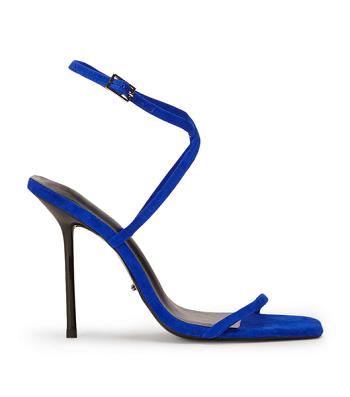 Azure Tony Bianco Naxos Azure Suede 10.5cm Strappy Heels | SPHNY81946