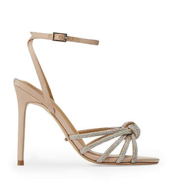 Beige Tony Bianco Kyla Nude Satin 11cm Event Heels | FPHUI33944