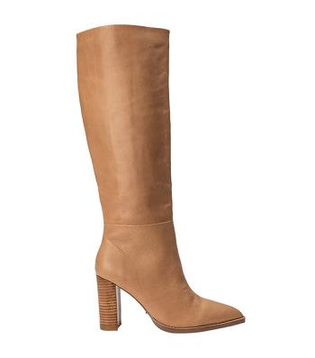 Beige Tony Bianco Skyla Caramel Venice 9cm Knee High Boots | QPHWA18734