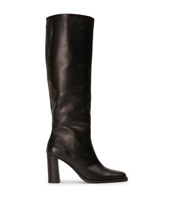 Black Tony Bianco Asher Black Como 8.5cm Heeled Boots | PHXMI89995