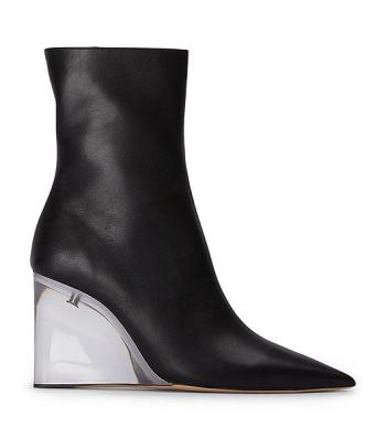 Black Tony Bianco Dasha Black Como/Clear 9.5cm Ankle Boots | YPHVQ70499
