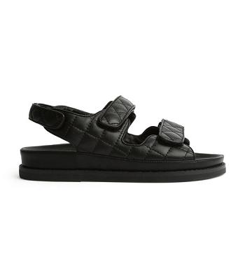 Black Tony Bianco Hiranni Black Sheep Nappa 3.5cm Sandals | PHNZX99261