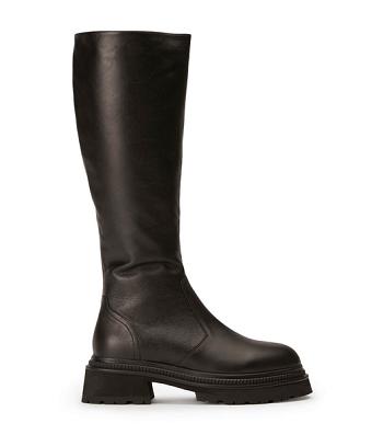Black Tony Bianco Hitch Black Venice 5.5cm Knee High Boots | PHZDE87914