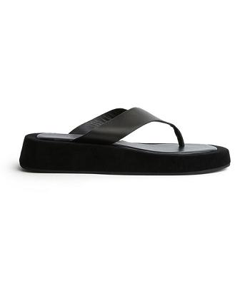 Black Tony Bianco Ives Black Como 3.5cm Slides | EPHHC84100