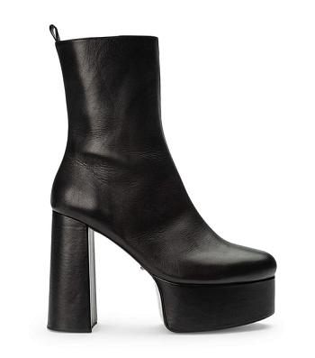 Black Tony Bianco Tyra Black Como 12cm Platform Boots | PHZPD51939