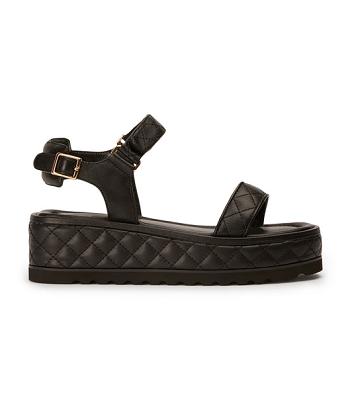 Black Tony Bianco Zahara Black Nappa 6cm Sandals | YPHGT49329