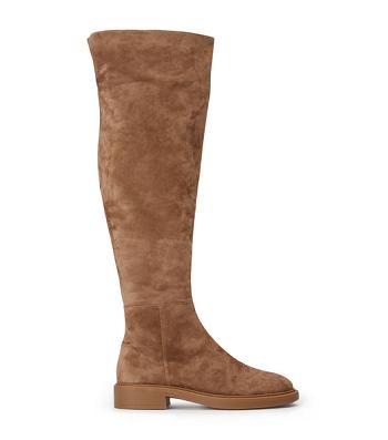 Brown Tony Bianco Chasey Saddle Suede 4.5cm Knee High Boots | QPHUV29956