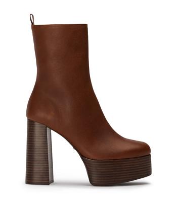 Brown Tony Bianco Tyra Cognac 12cm Ankle Boots | PHDYB37786