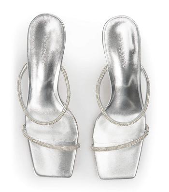 Silver / Metal Tony Bianco Chase Silver Nappa Metallic 8.5cm Low Heels | PHDYB34050