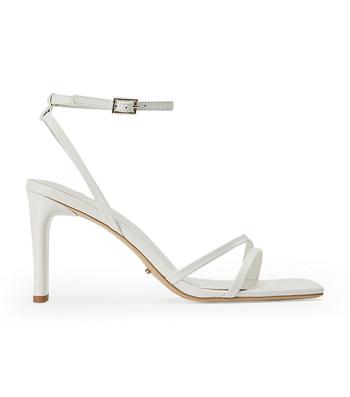 White Tony Bianco Corso Milk Capretto 8.5cm Block Heels | PHEGJ41424