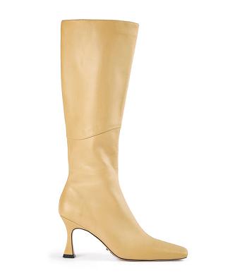 Yellow Tony Bianco Fantasy Butter Nappa 8cm Knee High Boots | PHDYB36149
